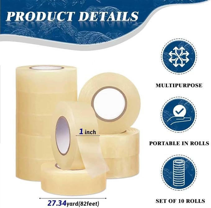 Cinta de Hockey Transparente Golden Sport 10 Pack — Multipropósito para Medias, Equipo y Accesorios