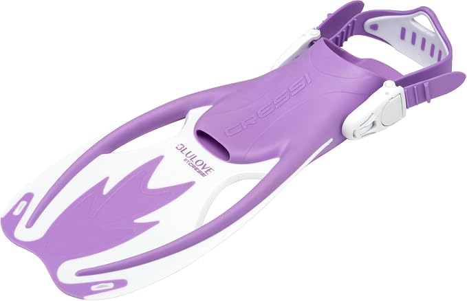 Cressi Aletas de rocas, Lila/Blanco, L/XL | US Kids 1/6Y | EU 32/36 | UK 13K/5Y | Age 6-10 Years
