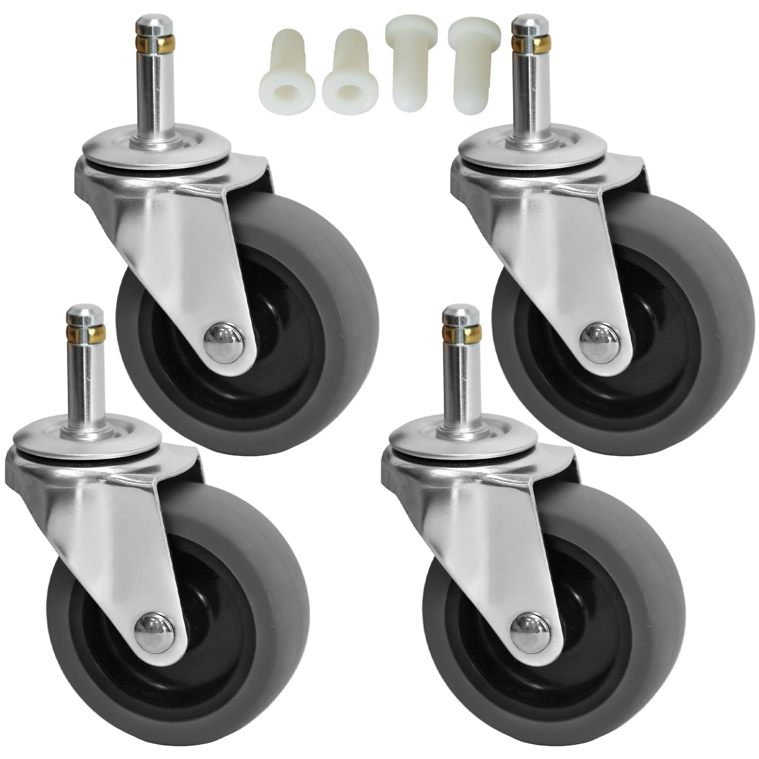 Ruedas de Repuesto MySit 3" para Carros Rubbermaid — TPR Giratorias, Pack x4