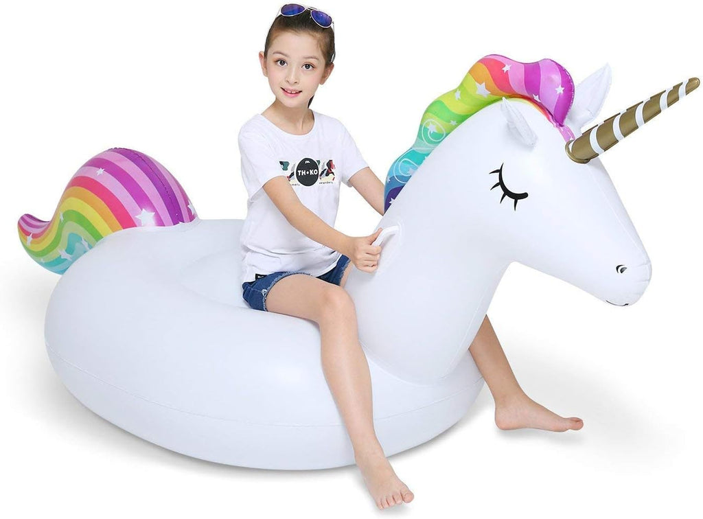 Jasonwell Flotador inflable grande de la piscina del unicornio