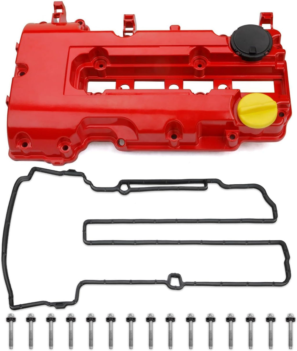 COLOR NEGRO-USADO-FALTA UNA TAPA-MITZONE Kit Tapa de Valvulas con Juntas y Pernos | Compatible Chevrolet Cruze Sonic Volt Trax Buick Encore Cadillac ELR L4