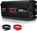 USADO Inversor de Corriente 2000W 12V a 110V/120V | DC a AC | Pantalla LCD Inteligente | Doble Salida AC | Doble Puerto USB | Para RV, Camión y Laptop | Negro