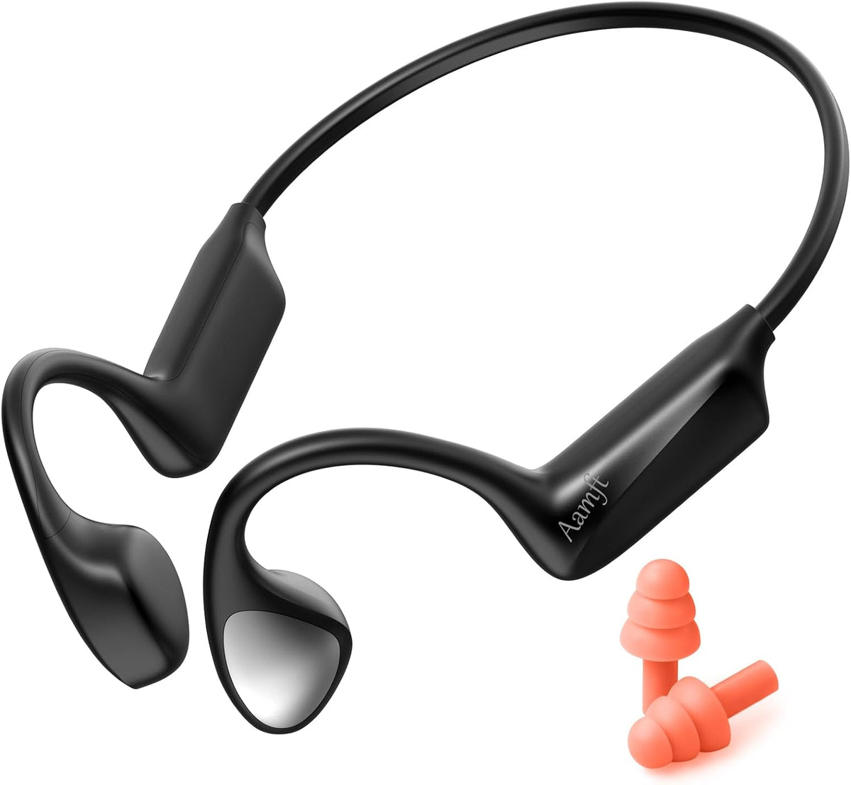 Audífonos de Conducción Ósea Aamft | Bluetooth 6.0 de Oído Abierto | Cómodos e Inalámbricos con Micrófono | 10h de Reproducción | IPX6 a Prueba de Sudor | Ligeros | Para Correr y Deporte