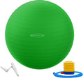 Pelota de ejercicio Fitvids antiexplosión y antideslizante, pelota de yoga, pelota de fitness, pelota de parto con bomba rápida, capacidad de 2000 libras, verde, 22 pulgadas, M