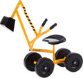 Excavadora de juguete Albott Ride On Sand Digger con grúa funcional, ruedas de 8 pulgadas y asiento giratorio de 360° (Amarillo)