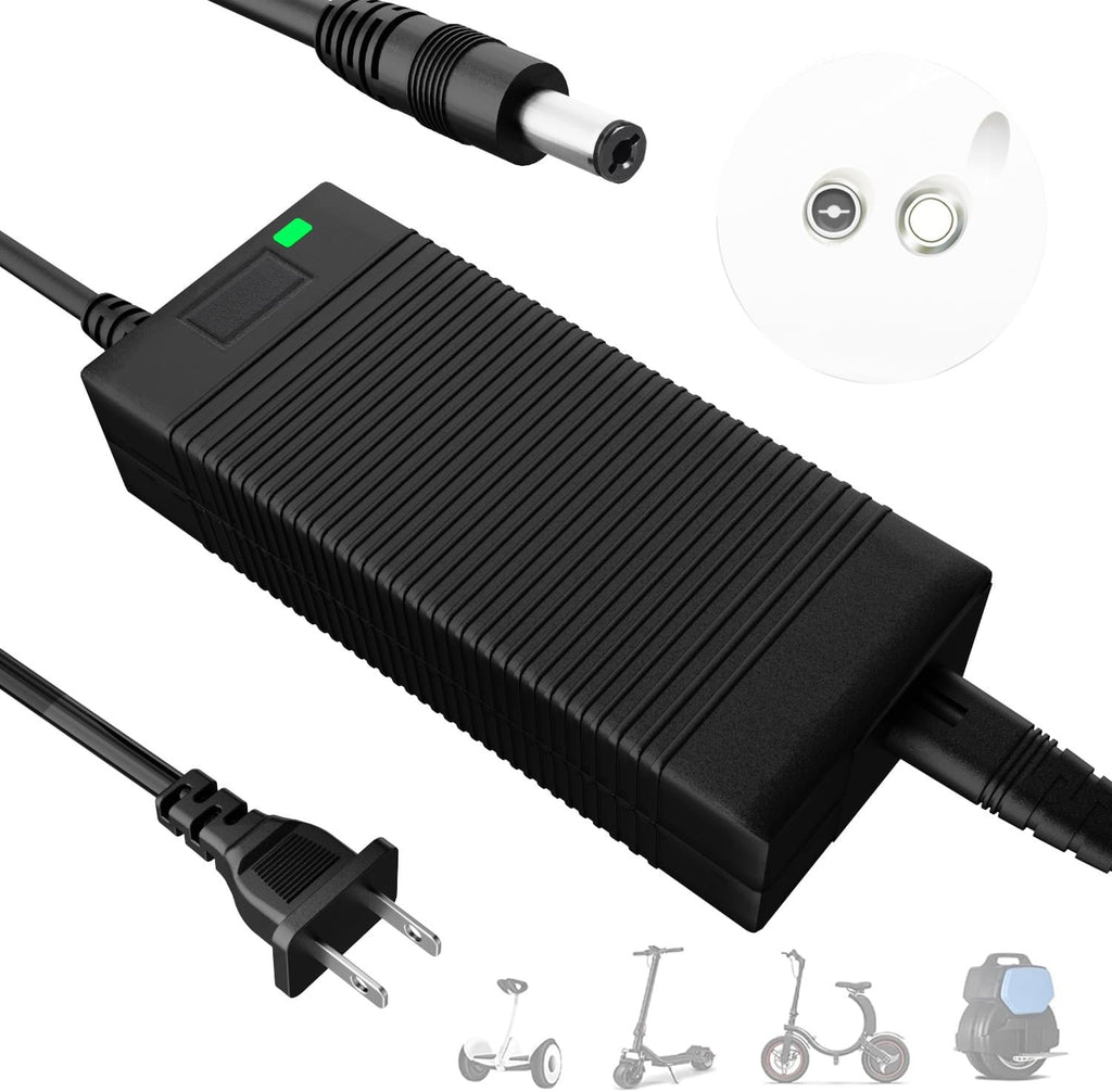 Cargador inteligente EVAPLUS de 54,6 V para baterías de litio de 48 V - Certificado UL, carga rápida con protección de seguridad múltiple, compatible con bicicletas/patinetes eléctricos, conector DC 5,5 * 2,5/2,1 mm