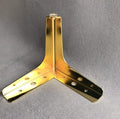 Patas de metal para sofá, patas de repuesto para muebles, patas de sofá doradas resistentes triangulares, juego de 4 (6 pulgadas)