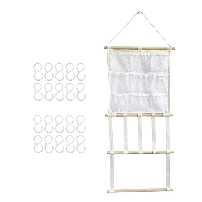 Organizador de lazos para el cabello ATORSE para dormitorio infantil, con 20 pinzas.