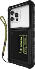 Pelican Waterproof Phone Case - Fits All Phones – Underwater Photo Case w/Secure Closure & Wrist Strap – Great for Snorkeling, Kayaking, Boating, Swimming, Rafting & Fishing - Black/Hi-Vis Yellow