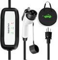 Cargador portátil para vehículos eléctricos AplysiaTech Nivel 1, 15 amperios, 110 V, con cable de extensión de 6,4 metros (21 pies), NEMA 5-15P para estación de carga doméstica enchufable, compatible con vehículos eléctricos SAE J1772 (Tesla requiere