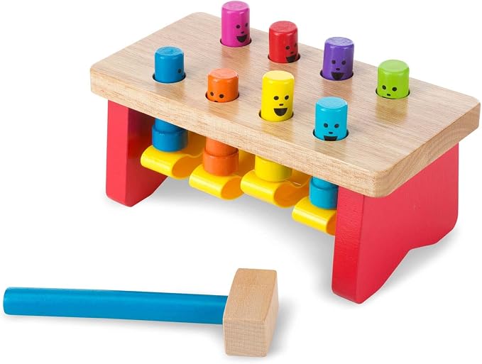 ⚠️ No Incluye el Martillo de Madera — Melissa & Doug Banco de Juguete de Madera de Lujo | Para Niños de 2 a 4 Años
