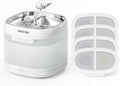 USADO-PAWGETHER Fuente de Agua para Gatos con 4 Filtros | Ultra Silenciosa Sin Bomba con Bandeja de Acero Inoxidable | 67oz/2L con Sensor de Movimiento 360° para Gatos y Perros