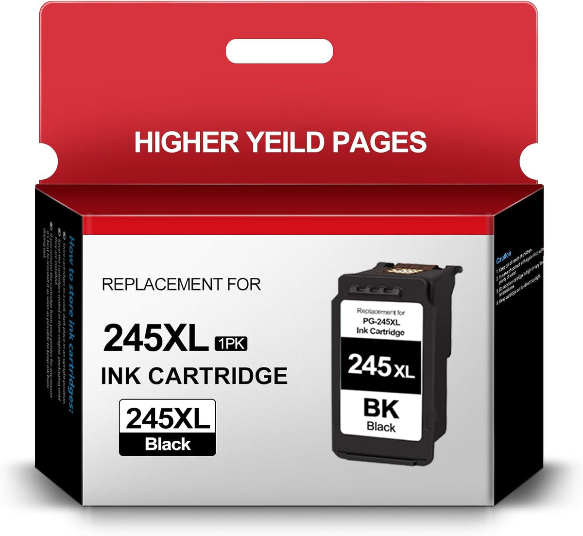 Cartucho de tinta negra PG-245XL de repuesto para Canon 245 245XL pg245 pg-245 para impresoras PIXMA MG2420 MG2522 MG2525 MG2920 MG2922 MG2924 MG3020 MG3022 MG3029 TS202 TS302 TS3120 TS3320 TR4520 (1 negro)