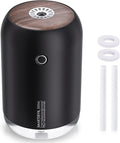 Humidificador portátil pequeño SmartDevil, mini humidificador de escritorio de 500 ml, humidificador personal USB para dormitorio, oficina, viajes, plantas, apagado automático, 2 modos de niebla, súper silencioso, negro