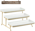 Bandeja de servir de 3 niveles YHOSSEUN para fiestas, bandejas y platos de servir escalonados, soporte para bandeja escalonada de 35 cm, soporte para postres, soporte para servir