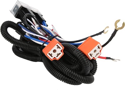 JD 1914 12V 80A – Relay de Faros con Arnés de Cableado PE Impermeable, Plug and Play para Kits de Conversión de Luces