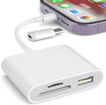 SZHAIYIJIN Lector de Tarjetas SD para iPhone, Lector de Tarjetas de Memoria con Adaptador de cámara USB Plug and Play Trail Game Camera Visor de Tarjetas SD Compatible con Tarjetas SD y Micro SD