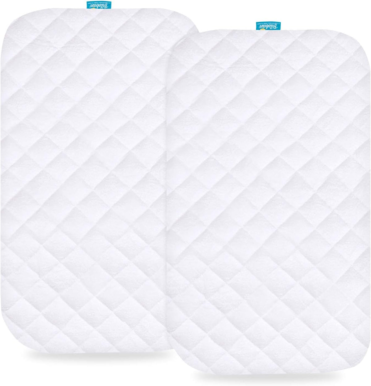 Funda impermeable para colchón de moisés, compatible con Jimglo 3 en 1, Nordmiex, BabyBond, INFANS, HARPPA e Ihoming Bedside Bassinet, paquete de 2, superficie ultrasuave, transpirable y de fácil cuidado.