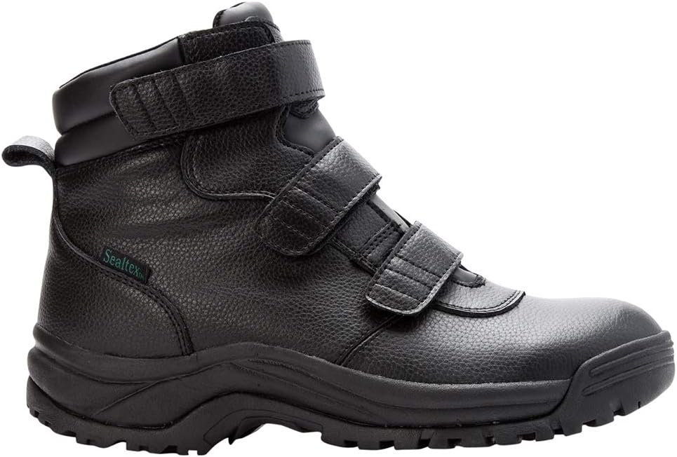 Botas altas de senderismo informales Propet Cliff Walker para hombre, hasta el tobillo, color negro 