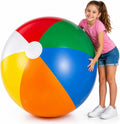 Balón de Playa Gigante de 61 cm - (Paquete de 3) Balones Inflables Grandes para Piscina y Playa, Juguetes para Niños, Decoración de Fiestas de Piscina Cumpleaños Tematizados Eventos de Playa