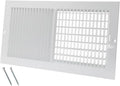Cubiertas de ventilación de aire de 16 x 8 pulgadas [apertura de conducto] para pared o techo - Ventilación de acero de 2 vías de alto flujo de aire - Registro ajustable de pared/techo, 17-3/4 pulgadas x 9-3/4 pulgadas [Dimensiones generales]