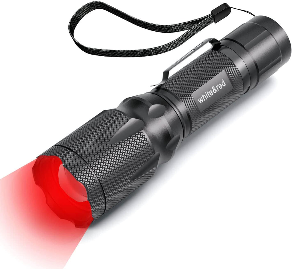 Linterna LED METII Roja y Blanca | Zoom | Alta/Baja Potencia con Memoria | Resistente Intemperie | Aviación y Astronomía | 1 Unidad