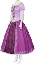 Disfraz de Rapunzel Mujer Largo Vestido de Princesa Adulta Halloween Carnaval Navidad Cumpleaños Fiesta Cosplay Costume Altura 155-175 cm