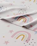 Kids Twin Size Rainbow Bed Sheets - 3 Piece Kids Rainbow Sheet Set - Star Theme Bedding - Ultra-Soft, Cute & Cozy - Breathable & Machine Washable - Colorful Bed Set for Boys, Girls, Teens & Toddlers