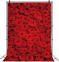 Fondo floral de rosas rojas RUINI para fotografía de bodas, pared de rosas, decoración para bodas de San Valentín, despedidas de soltera, pancarta de 1,8 x 2,4 m.
