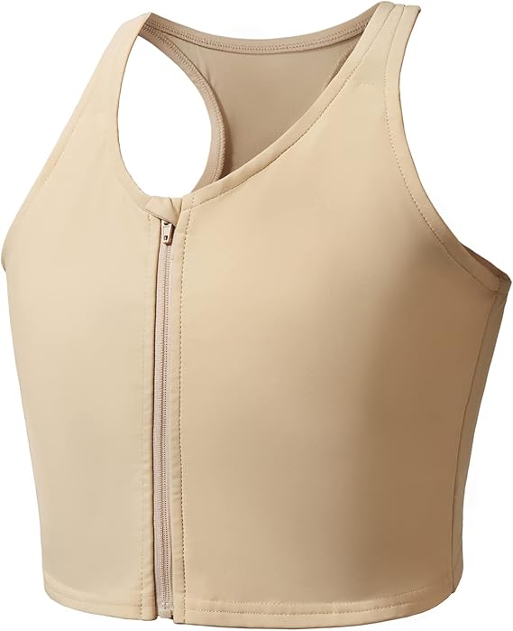 Talla XS - Wonababi Chest Binder Corsets for Transgender, Binder Trans with Zipper Flat Tank Top bustiers