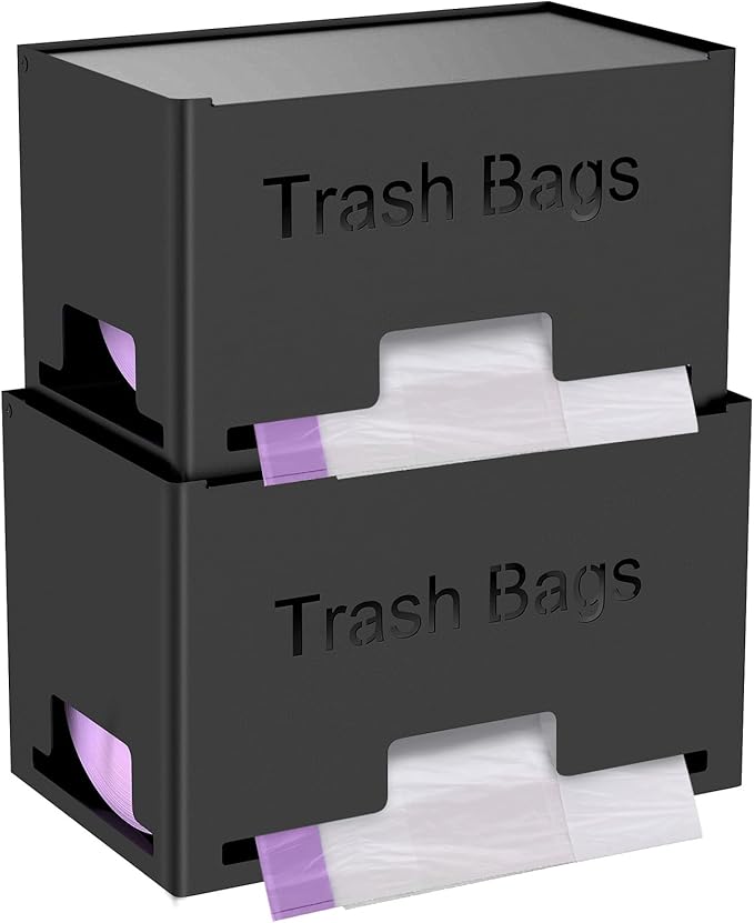 Set x2 Dispensadores de Bolsas de Basura Apilables – Solo Tornillos Incluidos | Organizador Hogar