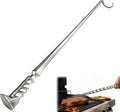 Gancho volteador de carne de acero inoxidable, gancho volteador de filetes, volteadores de carne de cola de cerdo, volteadores de alimentos para barbacoa, gancho volteador de filetes, ganchos volteadores de carne, voltear verduras y carnes (acero