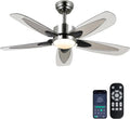 Ventilador de Techo Mpayel 42' Negro con Luces | Para Interior y Exterior | Control Remoto y App | Motor DC Reversible | Regulable | Bajo Perfil