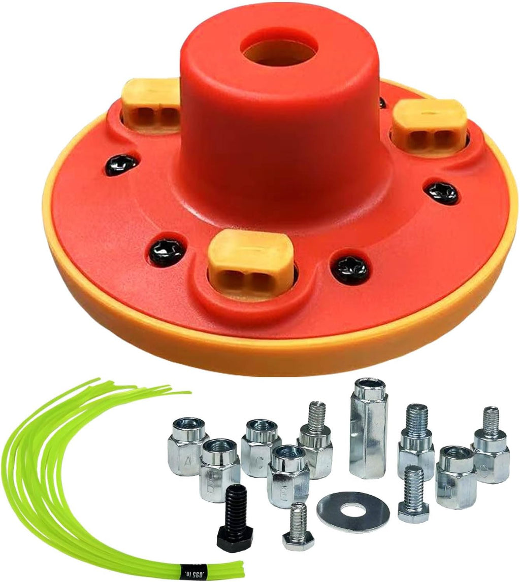 Cabezal Universal para Desbrozadora SIMUSI | Carga Fácil de Hilo | Repuesto para Echo, Ego, Dewalt, Stihl y Husqvarna | Incluye 12 Piezas de Hilo 1FT-0.095 Pulgada