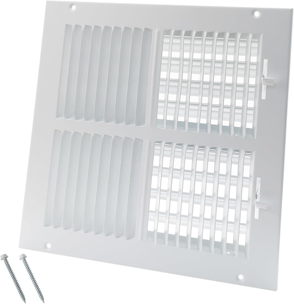 VIENE SIN TORNILLOS - Rejilla de ventilación de acero 10 x 10 para pared o techo