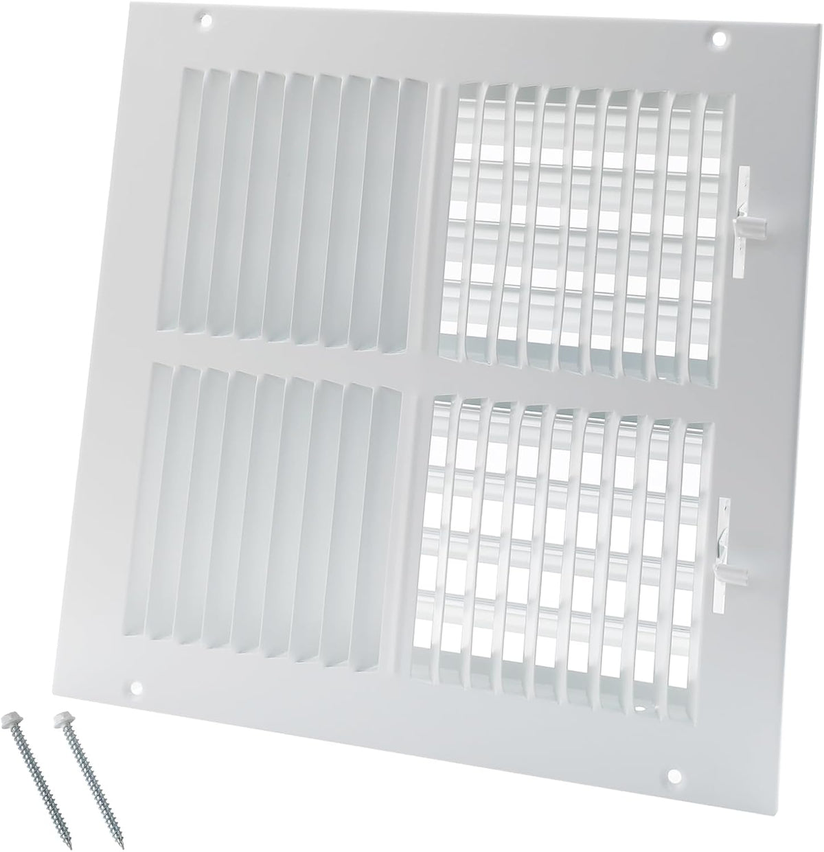 VIENE SIN TORNILLOS - Rejilla de ventilación de acero 10 x 10 para pared o techo