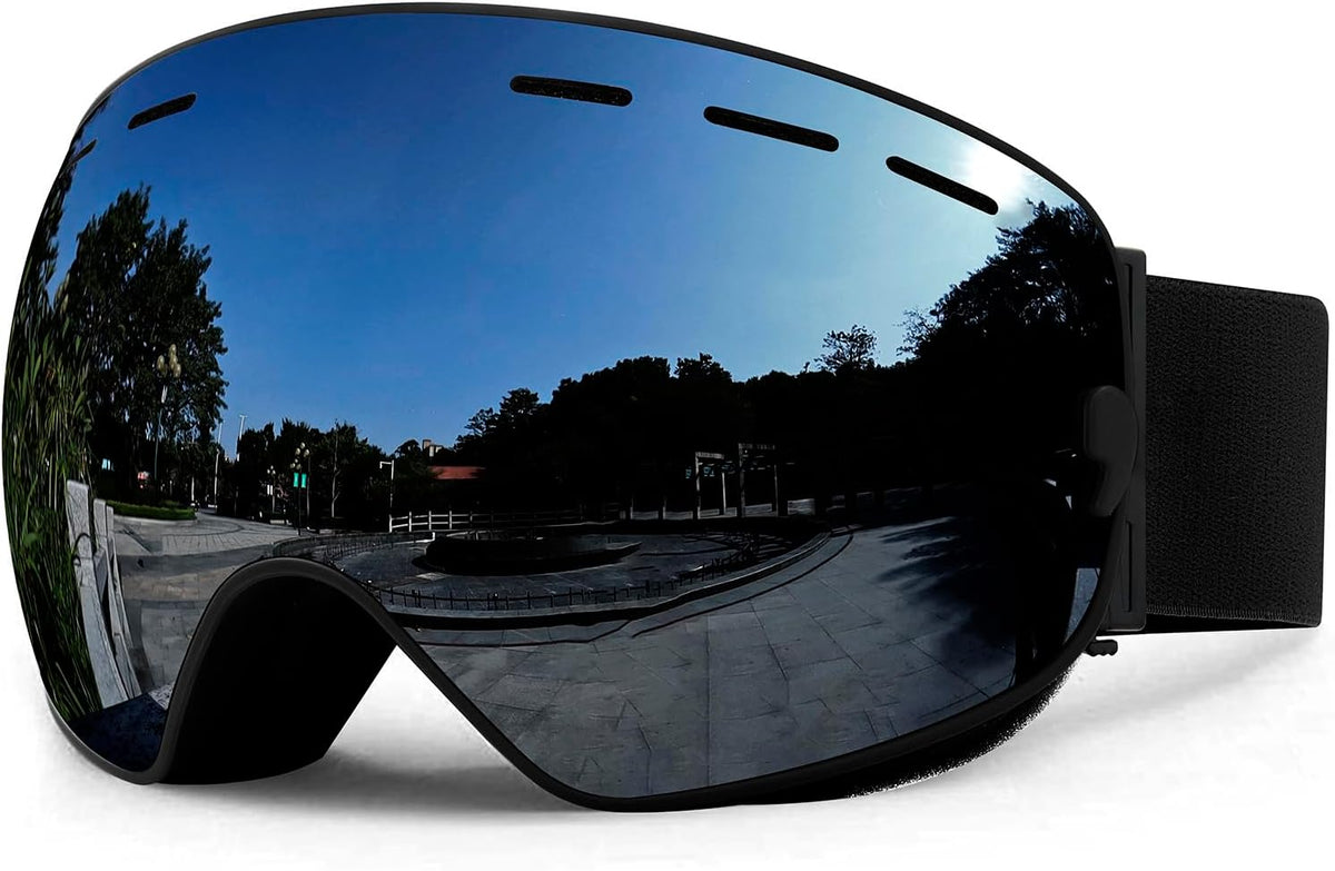 Goggles de Esquí SPOSUNE para Usar sobre Lentes | Para Nieve | Hombre, Mujer y Jóvenes | Para Snowboard y Esquí | UV400 Antiempañante | Goggles para Motonieve
