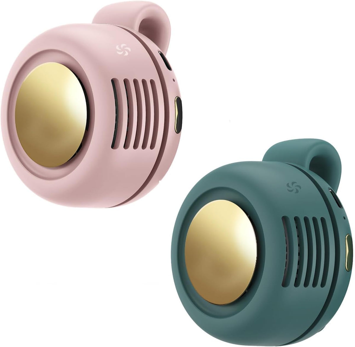 Ventilador portátil Ahuccf con clip, mini ventilador recargable por USB, giratorio 360°, mini ventilador sin aspas silencioso de 3 velocidades.