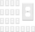 Placas de Pared Duplex ENERLITES 8821-W-20PCS Cubiertas de Enchufes 1-Gang 11,4 x 7 cm Policarbonato Inquebrantable Blanco (20 unidades)
