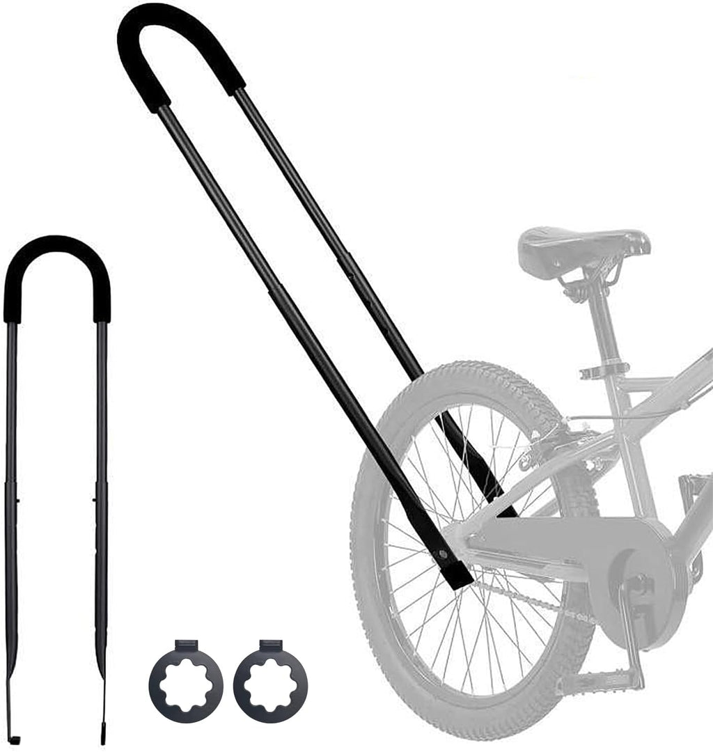 TOPROAD Manillar de seguridad para bicicleta infantil, barra de equilibrio, palo de empuje para mayor equilibrio, estabilidad, comodidad y control (Negro)
