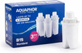 AQUAPHOR B15 Filtro de Agua de Repuesto 3 Piezas | Filtracion de Flujo Rapido | Dura 2 Meses o 45 Galones por Filtro | Sin BPA | Reduce Cloro y Metales Pesados | Mejor Sabor