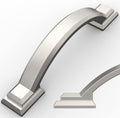 Jaladeras para Gabinete Amerdeco 10 Pack | 3", Níquel Satinado Cepillado, Arco, Cocina y Baño