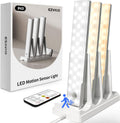 EZVALO 3 Pack Luz Bajo Gabinete con Estacion de Carga | Recargable 2000mAh, Sensor de Movimiento, 3 Temperaturas, Regulable, Magnetica | con Control Remoto