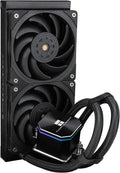 Refrigerador líquido para CPU Thermalright Frozen Edge 240 negro con ventiladores PWM, velocidad de bomba de 3300 RPM, rodamiento S-FDB, para AMD AM4/AM5, Intel LGA1150/1155/1200/1700/2011