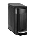 Basurero Baño Pequeño Negro TrashAid con Tapa Cierre Suave, 6 Litros / 1.6 Galones, Tacho Basura Acero Inoxidable con Cubeta Interior Removible, Pedal, Papelera Delgada para Baño, Oficina, Dormitorio
