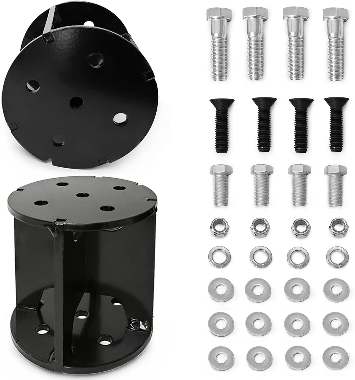 Kit de espaciadores para bolsas de aire MILLISEC de 5 pulgadas, compatible con Firestone, Airlift y otras marcas. Kits universales de resortes neumáticos auxiliares. Reemplaza #TR200050AS, Firestone 2373.