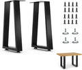 Patas para muebles Luffioner de 16", patas trapezoidales para banco de 16", patas resistentes para muebles, patas para mesa de centro, patas para escritorio DIY, 16" de alto, 10.6" de ancho.
