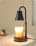 Elenhome Lámpara calentadora de velas con altura ajustable, función de atenuación continua, lámpara de decoración del hogar, lámpara de vela de metal para velas en frasco, calentador de velas