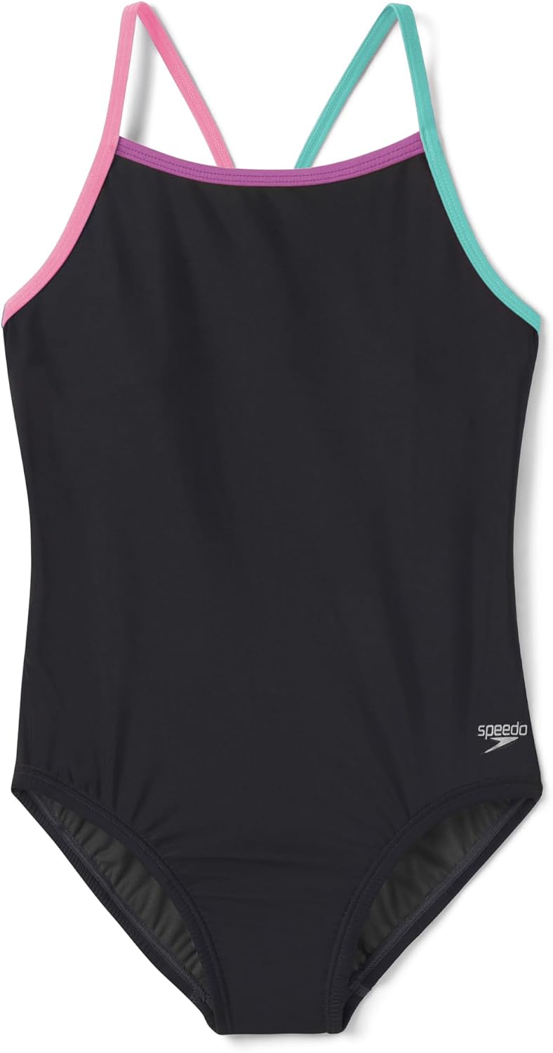 Traje de baño de una pieza Speedo para niña con tirantes finos