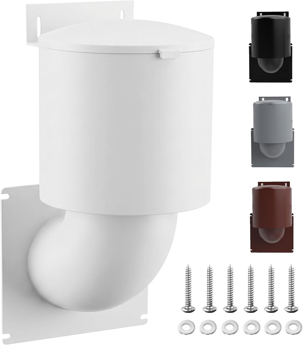 Cubierta de ventilación para secadora de 4 pulgadas, resistente a los rayos UV, con tornillos y arandelas necesarios para la instalación. Sello de ventilación exterior para secadora, ahorro de energía natural. Repuestos para secadoras de ropa (blanco).